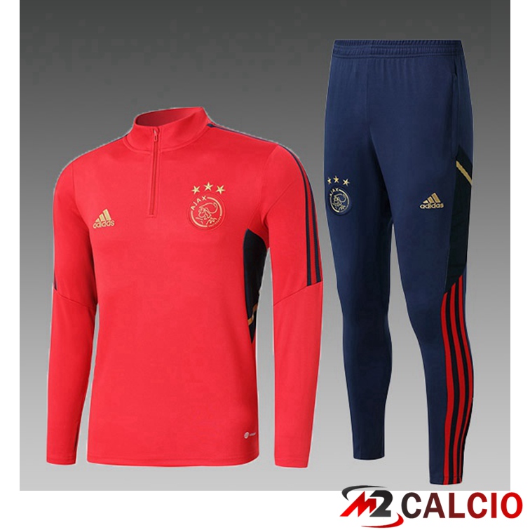 Maglie Calcio Personalizzate,Tute Calcio Squadre,Maglia Nazionale Italiana Calcio | Tuta Calcio AFC Ajax Bambino Rosso 2022/2023