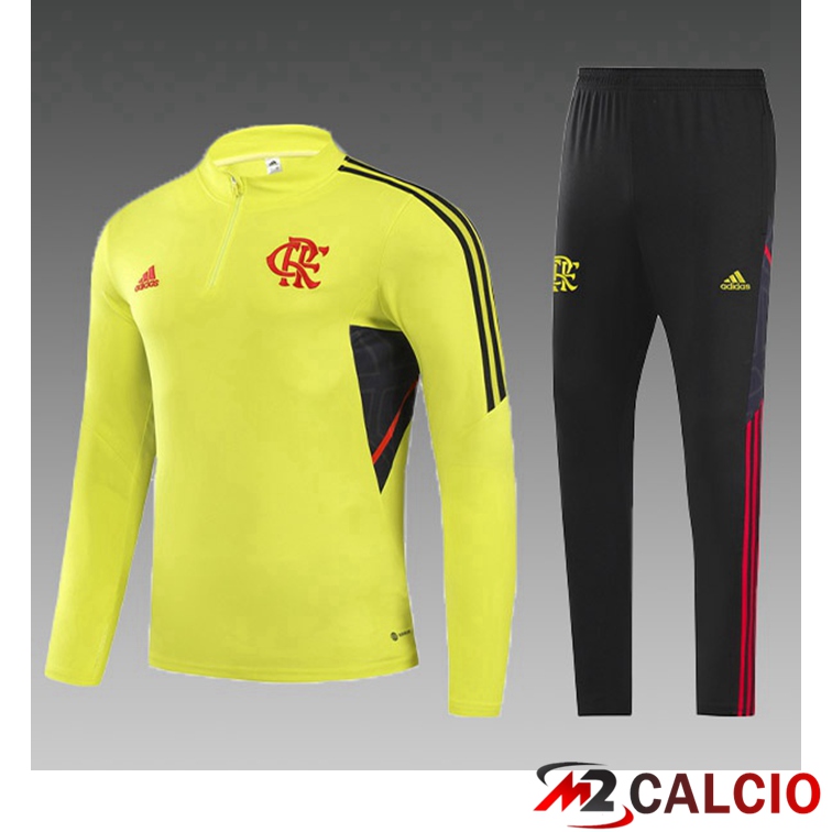 Maglie Calcio Personalizzate,Tute Calcio Squadre,Maglia Nazionale Italiana Calcio | Tuta Calcio Flamengo Bambino Giallo 2022/2023