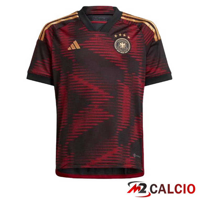 Maglie Calcio Personalizzate,Tute Calcio Squadre,Maglia Nazionale Italiana Calcio | Maglie Calcio Germania Seconda Nero Coppa del Mondo 2022