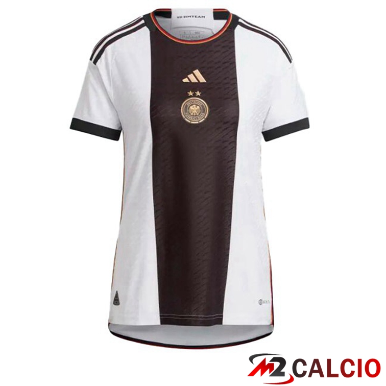 Maglie Calcio Personalizzate,Tute Calcio Squadre,Maglia Nazionale Italiana Calcio | Maglie Calcio Germania Donna Prima Nero Bianco Coppa del Mondo 2022