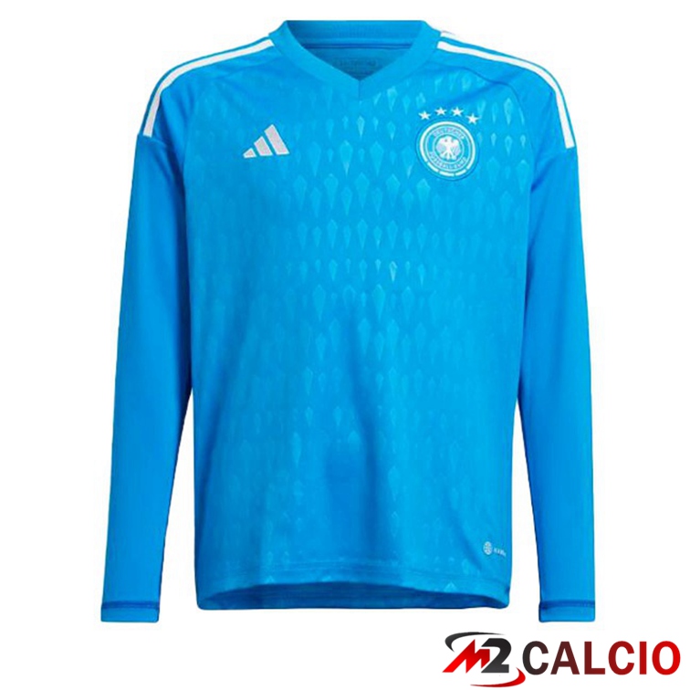 Maglie Calcio Personalizzate,Tute Calcio Squadre,Maglia Nazionale Italiana Calcio | Maglia Germania Portiere Maniche Lunghe Blu Coppa del Mondo 2022