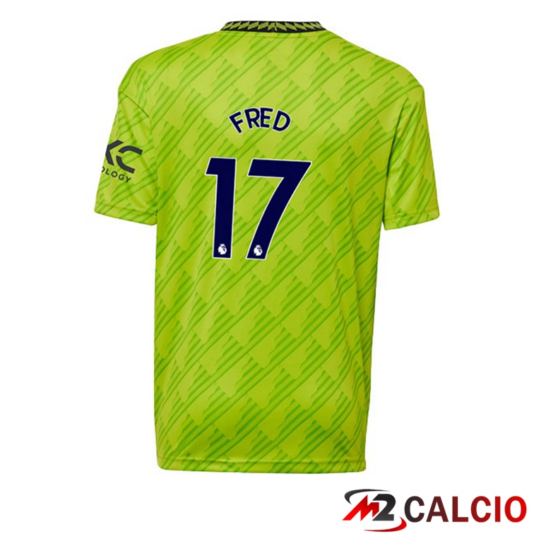 Maglie Calcio Personalizzate,Tute Calcio Squadre,Maglia Nazionale Italiana Calcio | Maglie Calcio Manchester United (FRED 17) Terza Verde 2022/2023