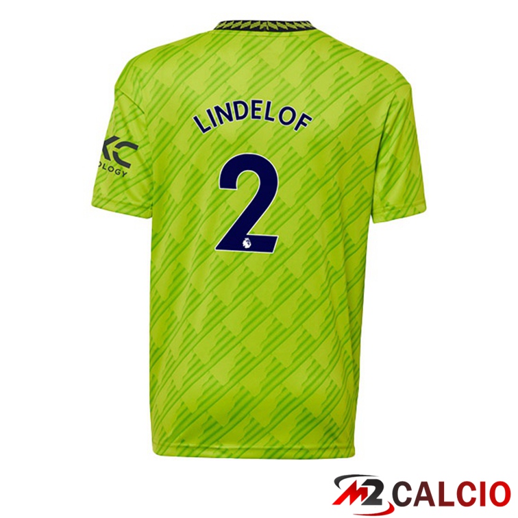 Maglie Calcio Personalizzate,Tute Calcio Squadre,Maglia Nazionale Italiana Calcio | Maglie Calcio Manchester United (LINDELOF 2) Terza Verde 2022/2023