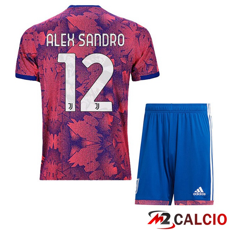 Maglie Calcio Personalizzate,Tute Calcio Squadre,Maglia Nazionale Italiana Calcio | Maglie Calcio Juventus (ALEX SANDRO 12) Bambino Seconda Rosa 2022/2023