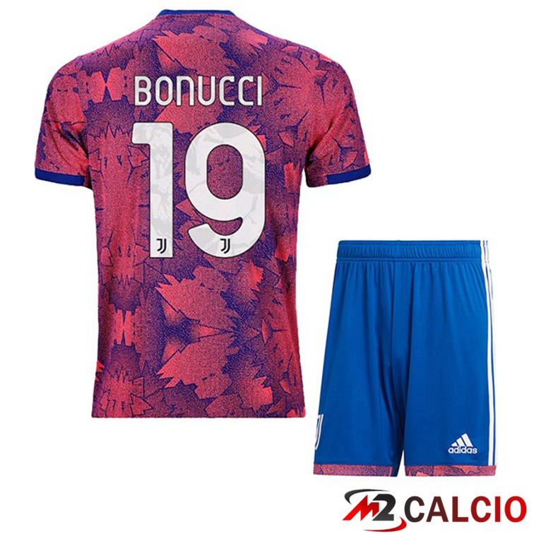 Maglie Calcio Personalizzate,Tute Calcio Squadre,Maglia Nazionale Italiana Calcio | Maglie Calcio Juventus (BONUCCI 19) Bambino Seconda Rosa 2022/2023
