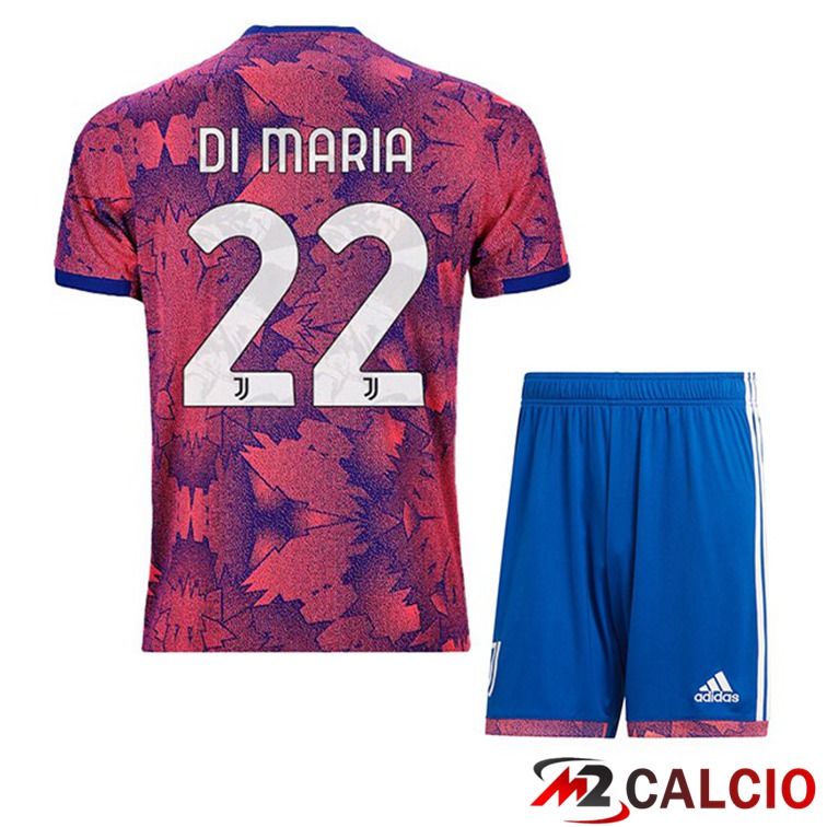 Maglie Calcio Personalizzate,Tute Calcio Squadre,Maglia Nazionale Italiana Calcio | Maglie Calcio Juventus (DI MARIA 22) Bambino Seconda Rosa 2022/2023