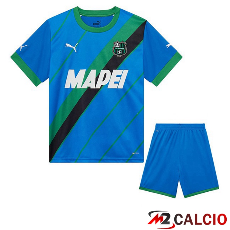 Maglie Calcio Personalizzate,Tute Calcio Squadre,Maglia Nazionale Italiana Calcio | Maglie Calcio US Sassuolo Bambino Terza Blu 2022/2023