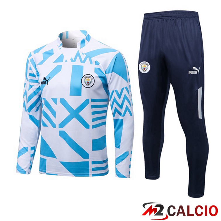 Maglie Calcio Personalizzate,Tute Calcio Squadre,Maglia Nazionale Italiana Calcio | Tuta Calcio Manchester City Bianco Blu 2022/2023