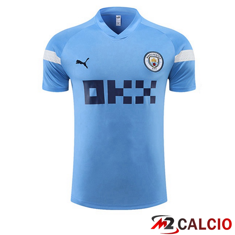 Maglie Calcio Personalizzate,Tute Calcio Squadre,Maglia Nazionale Italiana Calcio | T Shirt Allenamento Manchester City Blu 2022/2023