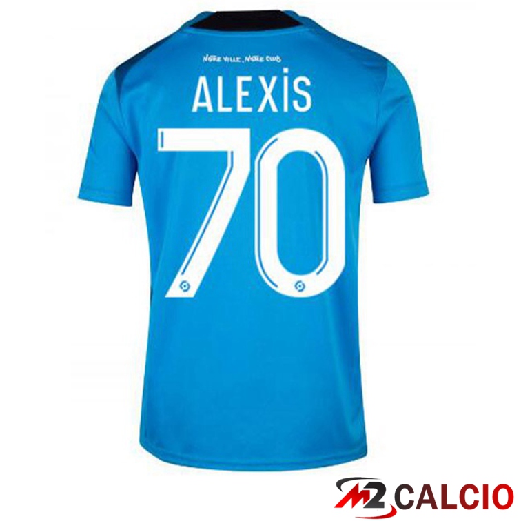 Maglie Calcio Personalizzate,Tute Calcio Squadre,Maglia Nazionale Italiana Calcio | Maglie Calcio Marsiglia OM (ALEXIS 70) Terza Blu 2022/2023