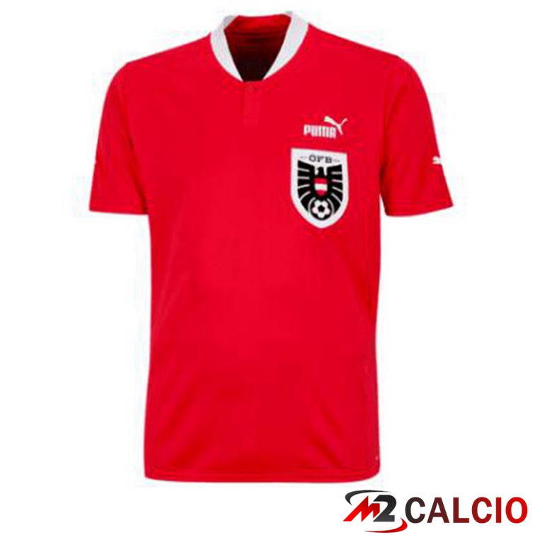 Maglie Calcio Personalizzate,Tute Calcio Squadre,Maglia Nazionale Italiana Calcio | Maglie Calcio Austria Prima Rosso 2022/2023