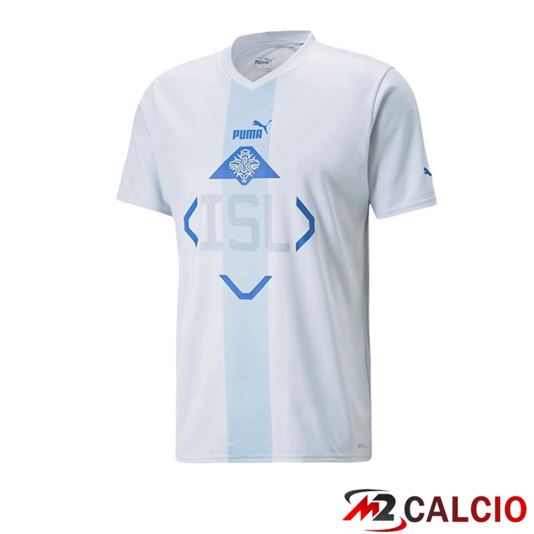 Maglie Calcio Personalizzate,Tute Calcio Squadre,Maglia Nazionale Italiana Calcio | Maglie Calcio Islanda Seconda Bianco 2022/2023