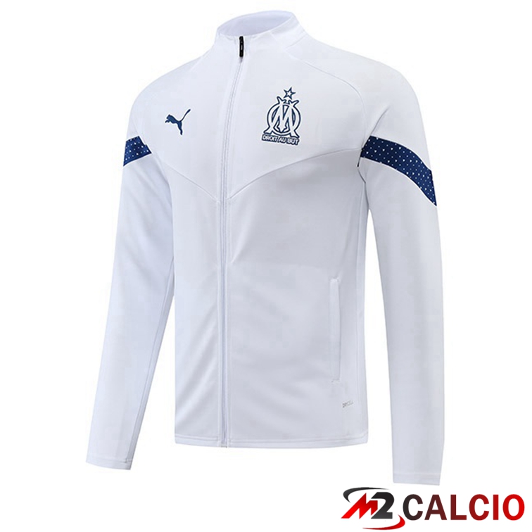 Maglie Calcio Personalizzate,Tute Calcio Squadre,Maglia Nazionale Italiana Calcio | Giacca Calcio Marsiglia OM Bianco 2022/2023