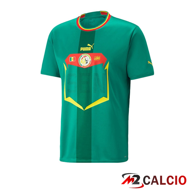 Maglie Calcio Personalizzate,Tute Calcio Squadre,Maglia Nazionale Italiana Calcio | Maglie Calcio Senegal Seconda Verde Coppa del Mondo 2022