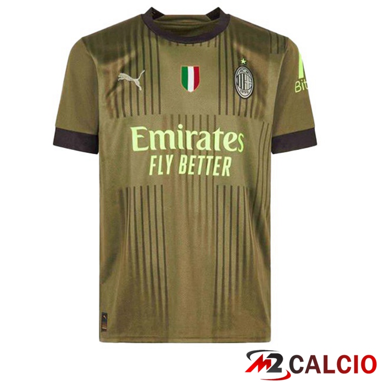 Maglie Calcio Personalizzate,Tute Calcio Squadre,Maglia Nazionale Italiana Calcio | Maglie Calcio AC Milan Terza Marrone 2022/2023