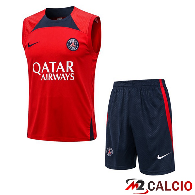 Maglie Calcio Personalizzate,Tute Calcio Squadre,Maglia Nazionale Italiana Calcio | Canotta Calcio Paris PSG + Shorts Rosso 2022/2023