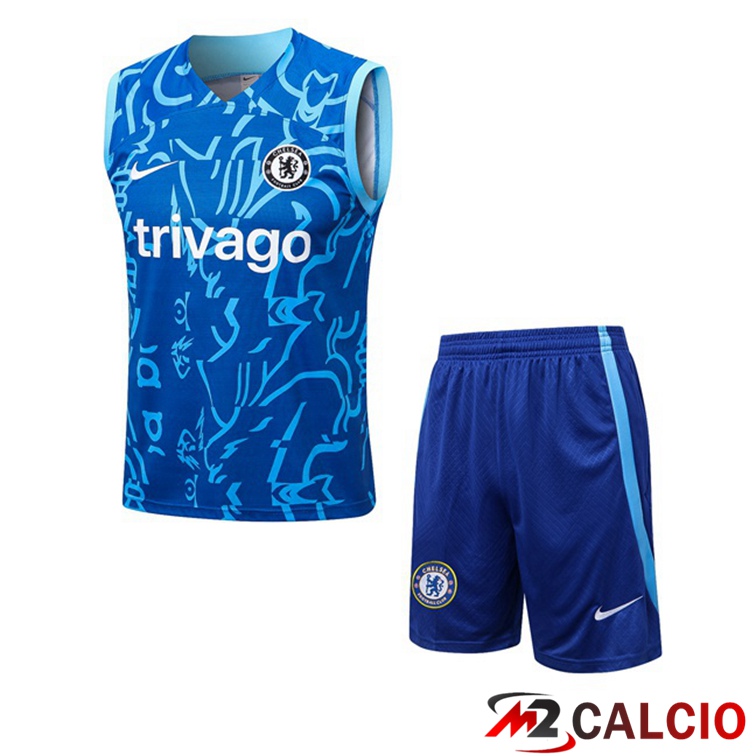 Maglie Calcio Personalizzate,Tute Calcio Squadre,Maglia Nazionale Italiana Calcio | Canotta Calcio FC Chelsea + Shorts Blu 2022/2023