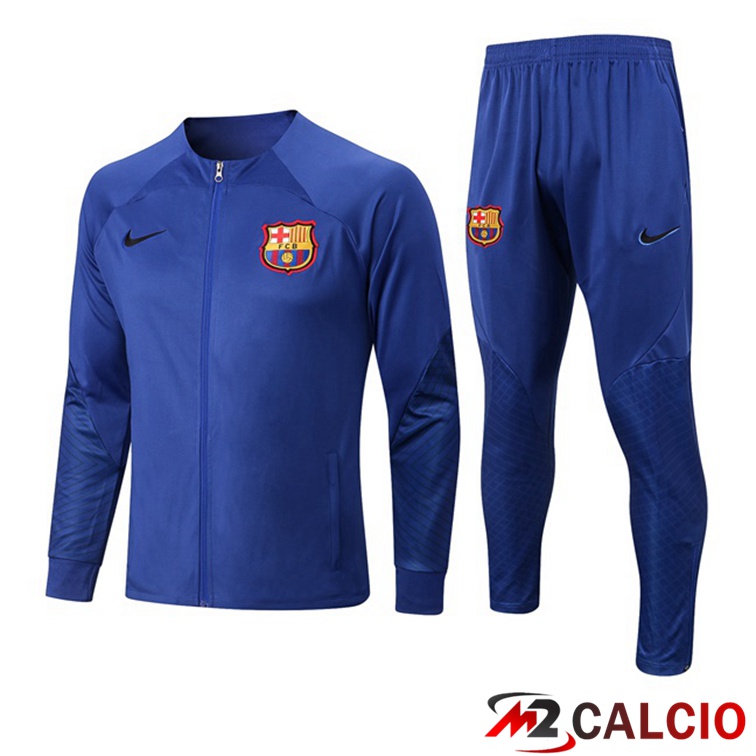 Maglie Calcio Personalizzate,Tute Calcio Squadre,Maglia Nazionale Italiana Calcio | Insieme Tuta Calcio - Giacca FC Barcellona Blu 2022/2023
