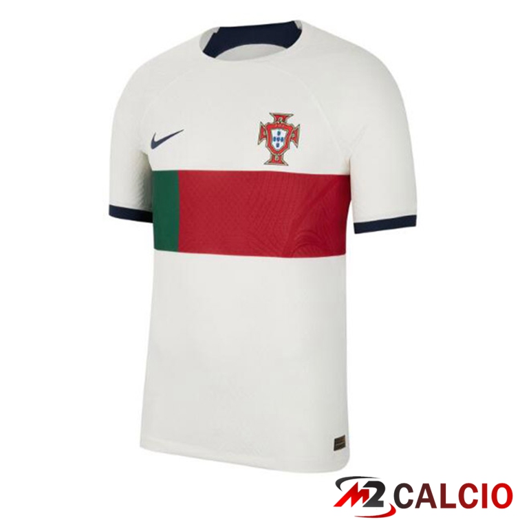 Maglie Calcio Personalizzate,Tute Calcio Squadre,Maglia Nazionale Italiana Calcio | Maglie Calcio Portogallo Seconda Bianco Rosso 2022/2023