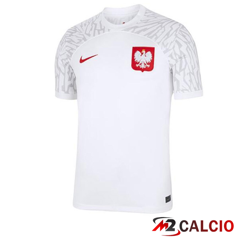 Maglie Calcio Personalizzate,Tute Calcio Squadre,Maglia Nazionale Italiana Calcio | Maglie Calcio Polonia Prima Bianco 2022/2023
