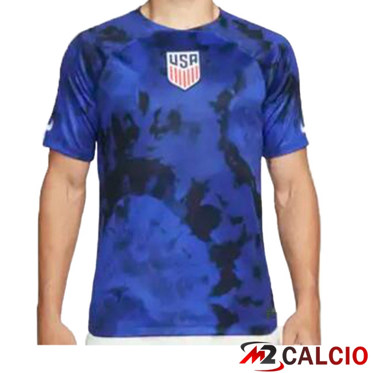 Maglie Calcio Personalizzate,Tute Calcio Squadre,Maglia Nazionale Italiana Calcio | Maglie Calcio Stati Uniti Seconda Blu 2022/2023