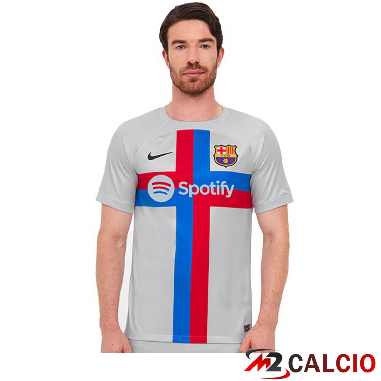 Maglie Calcio Personalizzate,Tute Calcio Squadre,Maglia Nazionale Italiana Calcio | Maglie Calcio FC Barcellona Terza Grigio 2022/2023