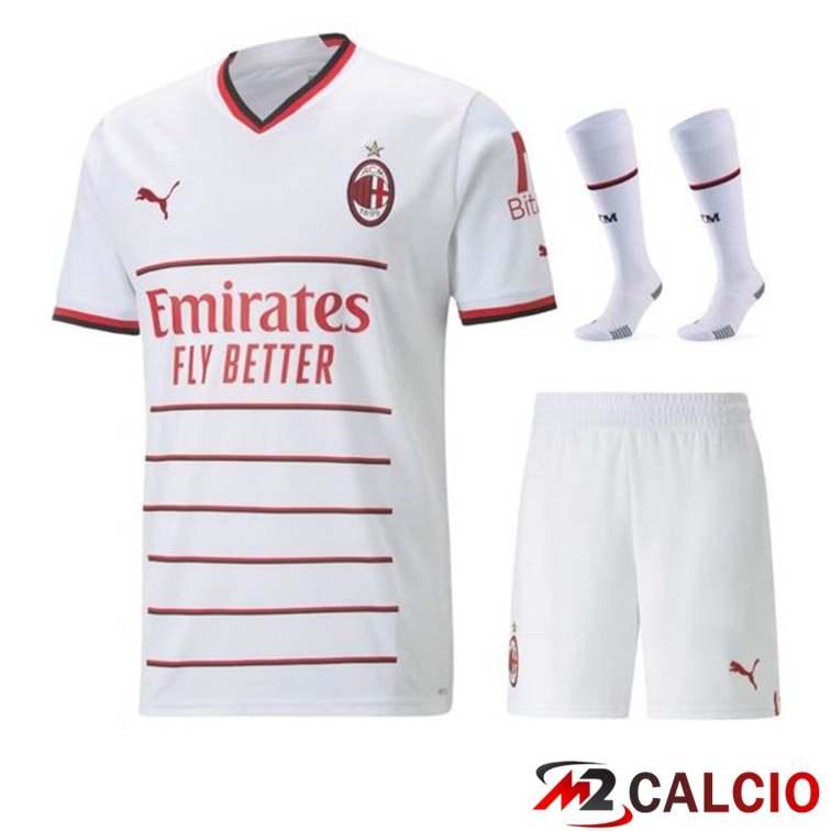 Maglie Calcio Personalizzate,Tute Calcio Squadre,Maglia Nazionale Italiana Calcio | Insieme Maglie Calcio AC Milan Seconda (Pantaloncini + Calzini) 2022/2023