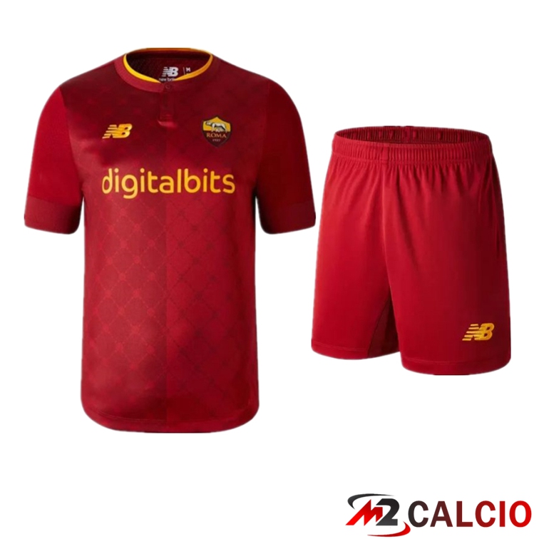 Maglie Calcio Personalizzate,Tute Calcio Squadre,Maglia Nazionale Italiana Calcio | Insieme Maglie Calcio AS Roma Prima + Pantaloncini 2022/2023