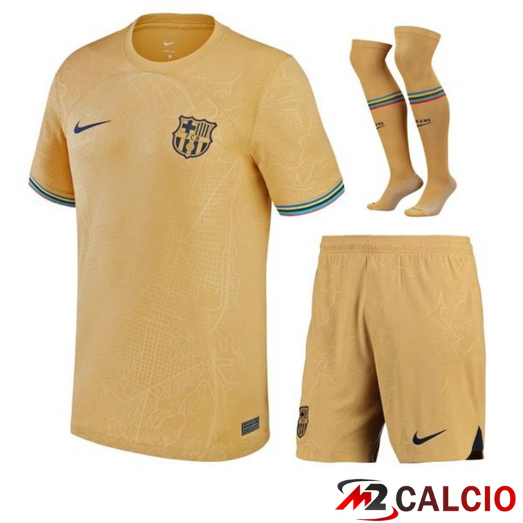 Maglie Calcio Personalizzate,Tute Calcio Squadre,Maglia Nazionale Italiana Calcio | Insieme Maglie Calcio FC Barcellona Seconda (Pantaloncini + Calzini) 2022/2023