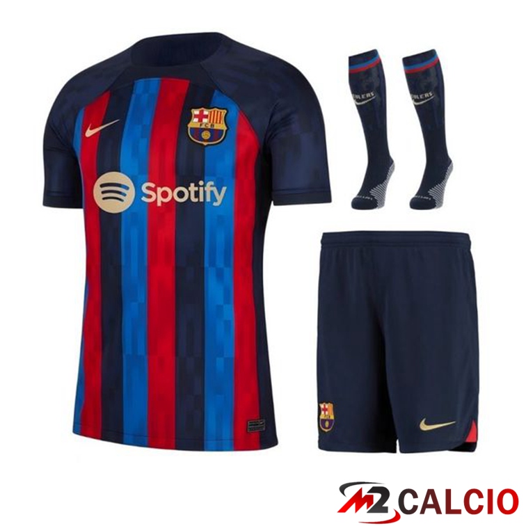 Maglie Calcio Personalizzate,Tute Calcio Squadre,Maglia Nazionale Italiana Calcio | Insieme Maglie Calcio FC Barcellona Prima (Pantaloncini + Calzini) 2022/2023