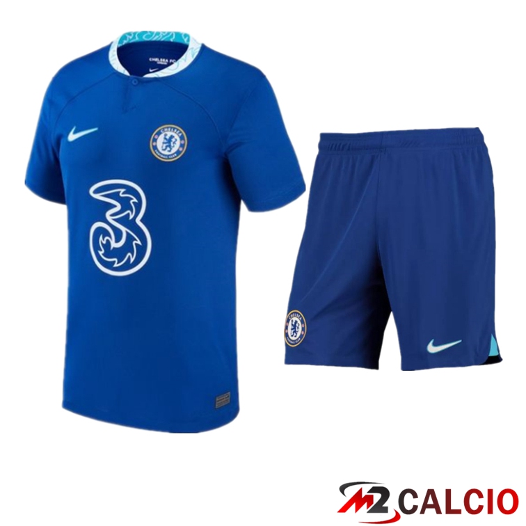 Maglie Calcio Personalizzate,Tute Calcio Squadre,Maglia Nazionale Italiana Calcio | Insieme Maglie Calcio FC Chelsea Prima + Pantaloncini 2022/2023