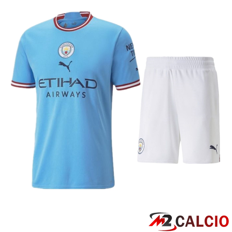 Maglie Calcio Personalizzate,Tute Calcio Squadre,Maglia Nazionale Italiana Calcio | Insieme Maglie Calcio Manchester City Prima + Pantaloncini 2022/2023