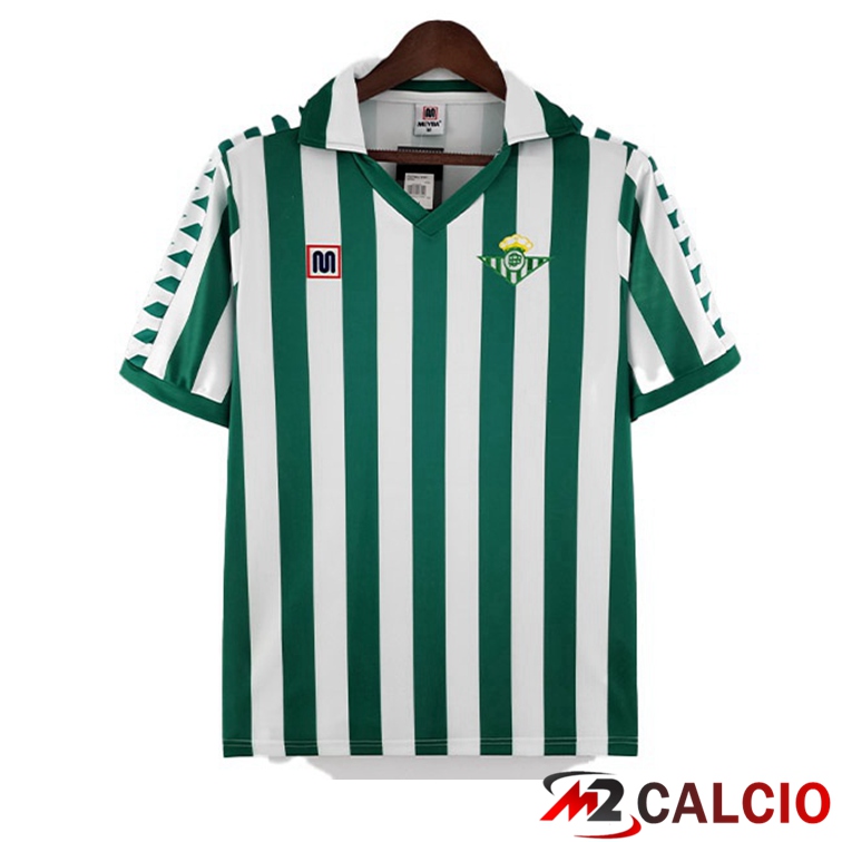 Maglie Calcio Personalizzate,Tute Calcio Squadre,Maglia Nazionale Italiana Calcio | Maglie Calcio Storica Real Betis Retro Prima Verde Bianco 1982-1985