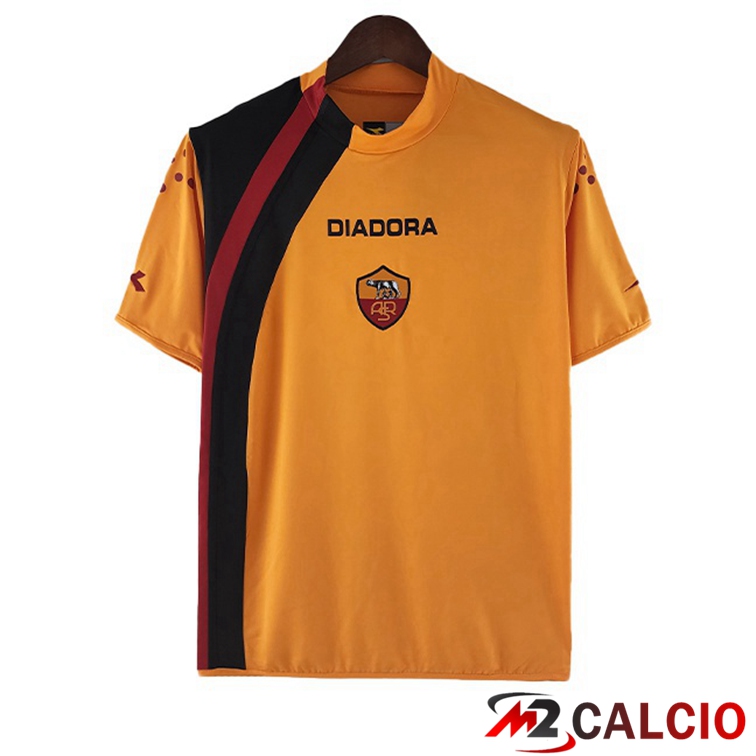 Maglie Calcio Personalizzate,Tute Calcio Squadre,Maglia Nazionale Italiana Calcio | Maglie Calcio Storica AS Roma Retro Prima Arancione 2005-2006