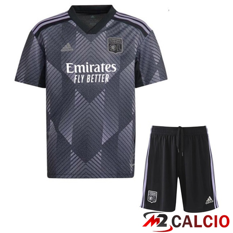 Maglie Calcio Personalizzate,Tute Calcio Squadre,Maglia Nazionale Italiana Calcio | Maglie Calcio Lyon OL Bambino Terza Nero 2022/2023