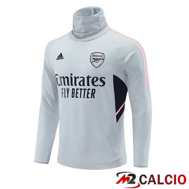 Maglie Calcio Personalizzate,Tute Calcio Squadre,Maglia Nazionale Italiana Calcio | Felpe Allenamento Arsenal Collo Alto Grigio 2022/2023
