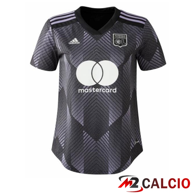 Maglie Calcio Personalizzate,Tute Calcio Squadre,Maglia Nazionale Italiana Calcio | Maglie Calcio Lyon OL Donna Terza Nero 2022/2023