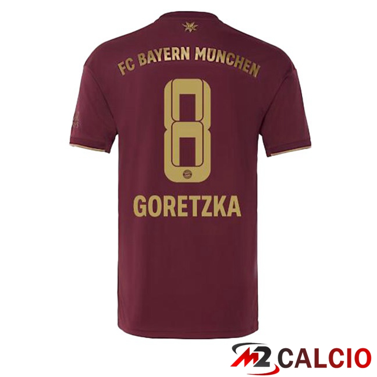 Maglie Calcio Personalizzate,Tute Calcio Squadre,Maglia Nazionale Italiana Calcio | Maglie Calcio Bayern Monaco (Goretzka 8) Edizione Speciale Rosso 2022/2023