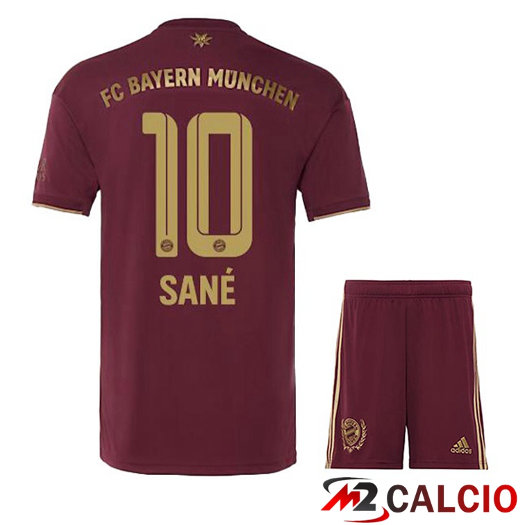 Maglie Calcio Personalizzate,Tute Calcio Squadre,Maglia Nazionale Italiana Calcio | Maglie Calcio Bayern Monaco (Sané 10) Bambino Edizione Speciale Rosso 2022/2023