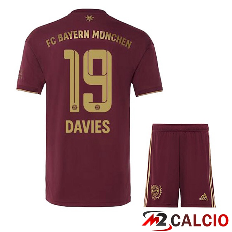Maglie Calcio Personalizzate,Tute Calcio Squadre,Maglia Nazionale Italiana Calcio | Maglie Calcio Bayern Monaco (Davies 19) Bambino Edizione Speciale Rosso 2022/2023