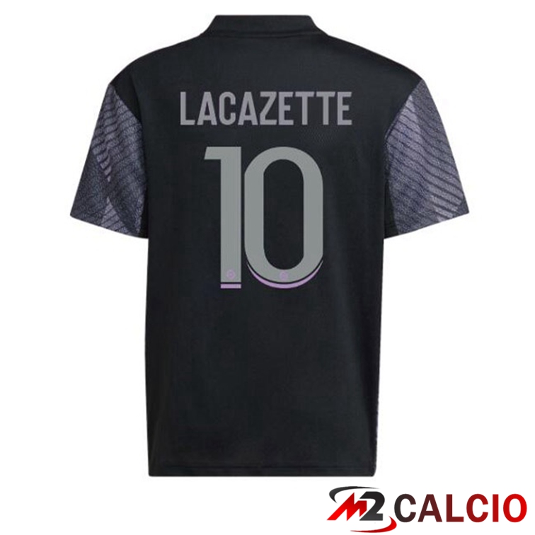 Maglie Calcio Personalizzate,Tute Calcio Squadre,Maglia Nazionale Italiana Calcio | Maglie Calcio Lyon OL (LACAZETTE 10) Terza Nero 2022/2023