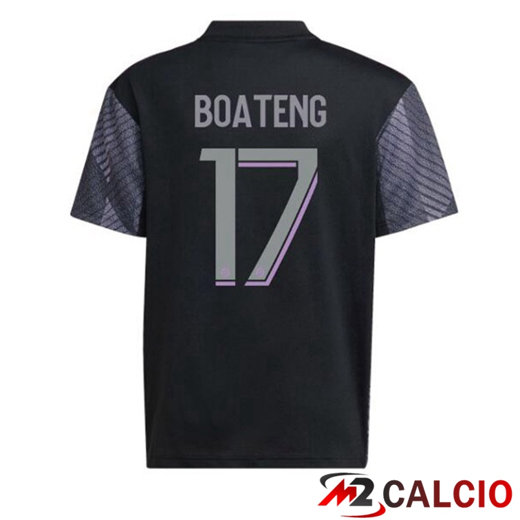 Maglie Calcio Personalizzate,Tute Calcio Squadre,Maglia Nazionale Italiana Calcio | Maglie Calcio Lyon OL (BOATENG 17) Terza Nero 2022/2023