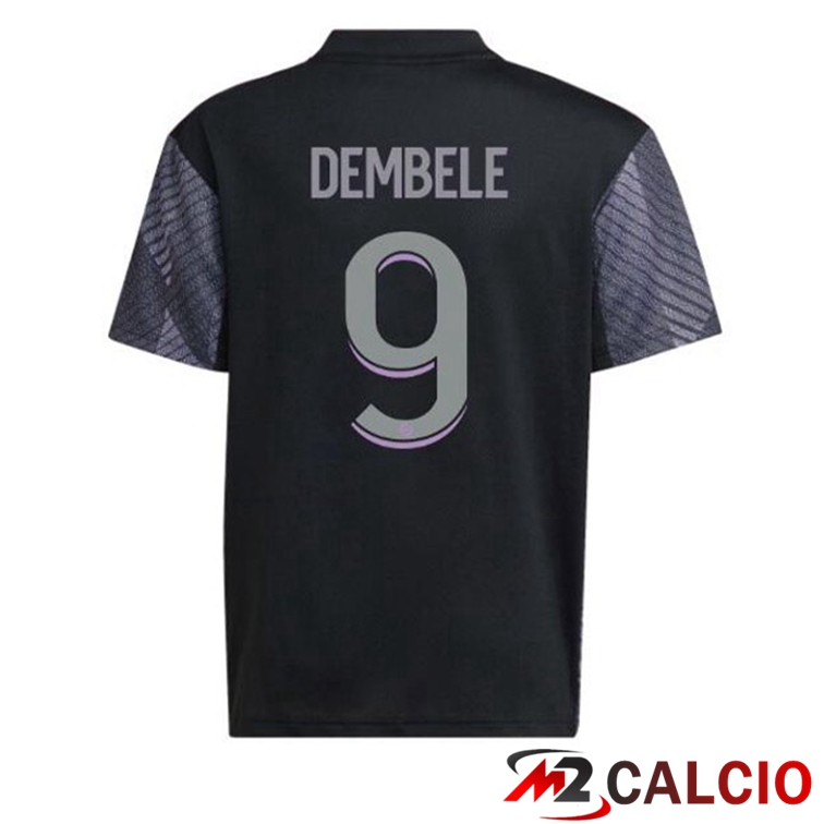 Maglie Calcio Personalizzate,Tute Calcio Squadre,Maglia Nazionale Italiana Calcio | Maglie Calcio Lyon OL (DEMBÉLÉ 9) Terza Nero 2022/2023