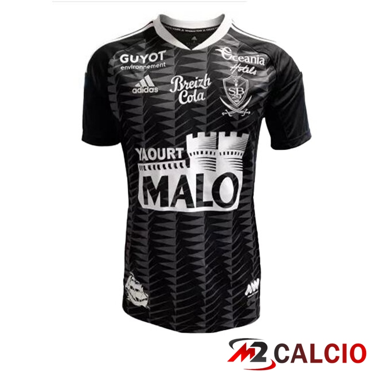 Maglie Calcio Personalizzate,Tute Calcio Squadre,Maglia Nazionale Italiana Calcio | Maglie Calcio Stade Brestois Terza Nero 2022/2023