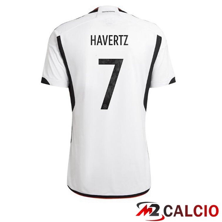 Maglie Calcio Personalizzate,Tute Calcio Squadre,Maglia Nazionale Italiana Calcio | Maglie Calcio Germania (HAVerdeZ 7) Prima Nero Bianco 2022/2023
