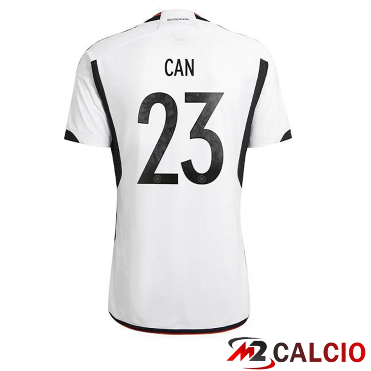 Maglie Calcio Personalizzate,Tute Calcio Squadre,Maglia Nazionale Italiana Calcio | Maglie Calcio Germania (CAN 23) Prima Nero Bianco 2022/2023