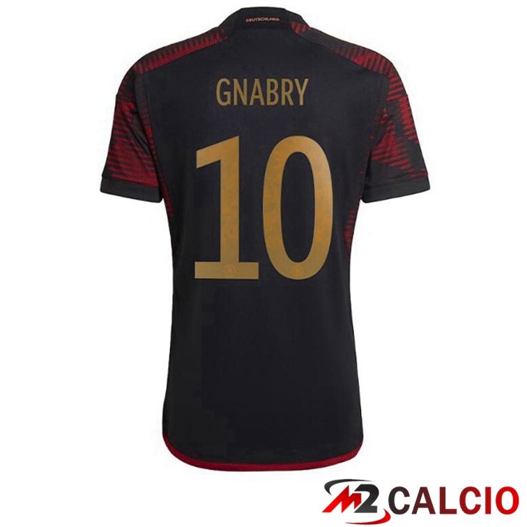 Maglie Calcio Personalizzate,Tute Calcio Squadre,Maglia Nazionale Italiana Calcio | Maglie Calcio Germania (GNABRY 10) Seconda Nero 2022/2023