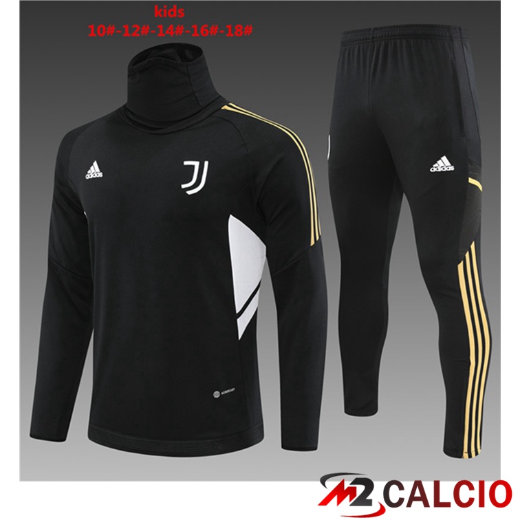 Maglie Calcio Personalizzate,Tute Calcio Squadre,Maglia Nazionale Italiana Calcio | Tuta Calcio Juventus Collo Alto Bambino Nero 2022/2023