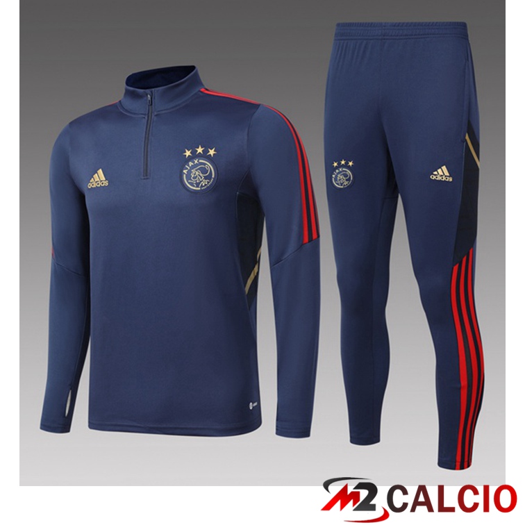 Maglie Calcio Personalizzate,Tute Calcio Squadre,Maglia Nazionale Italiana Calcio | Tuta Calcio AFC Ajax Bambino Blu Royal 2022/2023