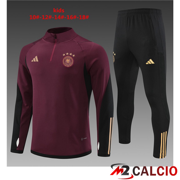 Maglie Calcio Personalizzate,Tute Calcio Squadre,Maglia Nazionale Italiana Calcio | Tuta Calcio Germania Bambino Rosso 2022/2023